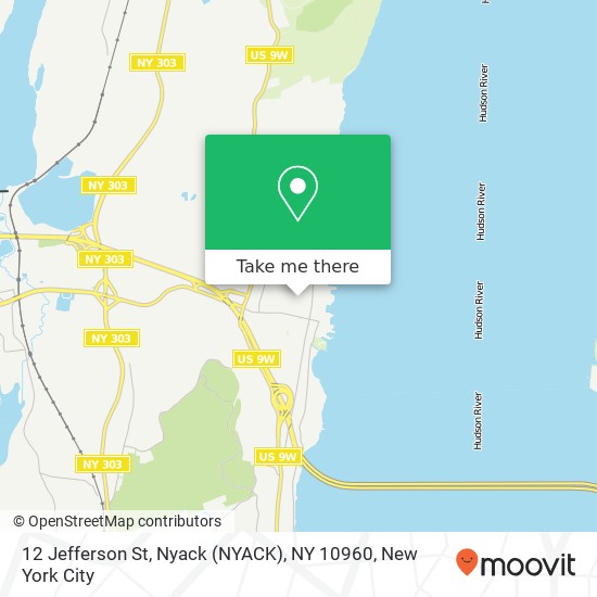 Mapa de 12 Jefferson St, Nyack (NYACK), NY 10960