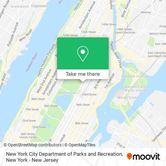 New York City Department of Parks and Recreation map