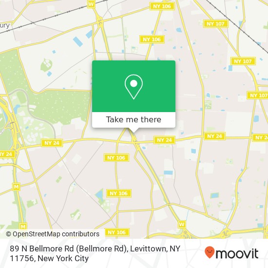 89 N Bellmore Rd (Bellmore Rd), Levittown, NY 11756 map