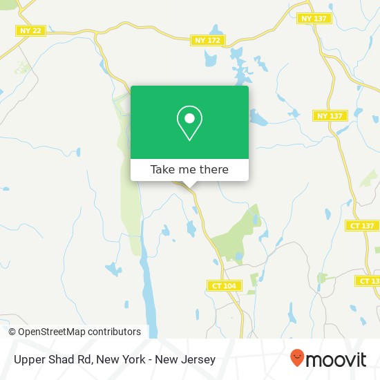 Mapa de Upper Shad Rd, Pound Ridge (POUND RIDGE), NY 10576