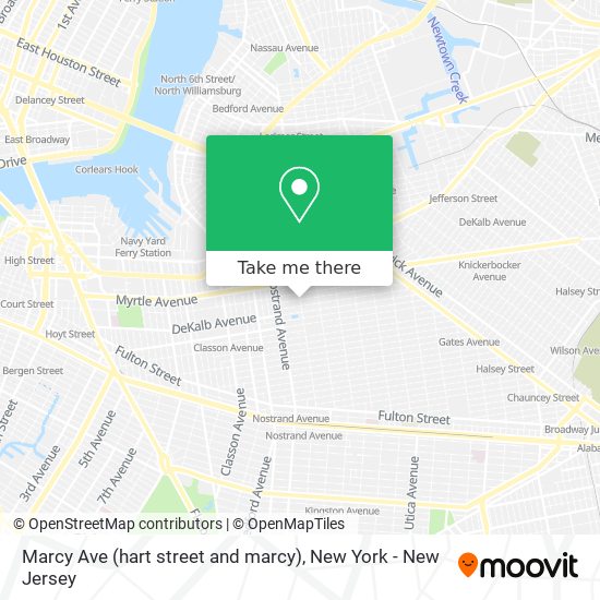 Mapa de Marcy Ave (hart street and marcy)