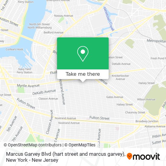 Marcus Garvey Blvd (hart street and marcus garvey) map