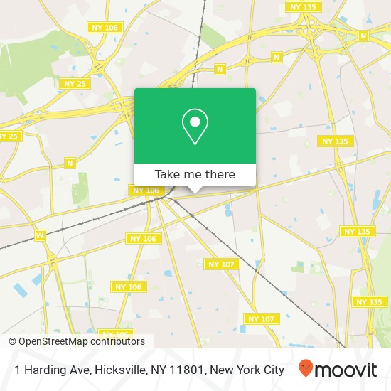 Mapa de 1 Harding Ave, Hicksville, NY 11801
