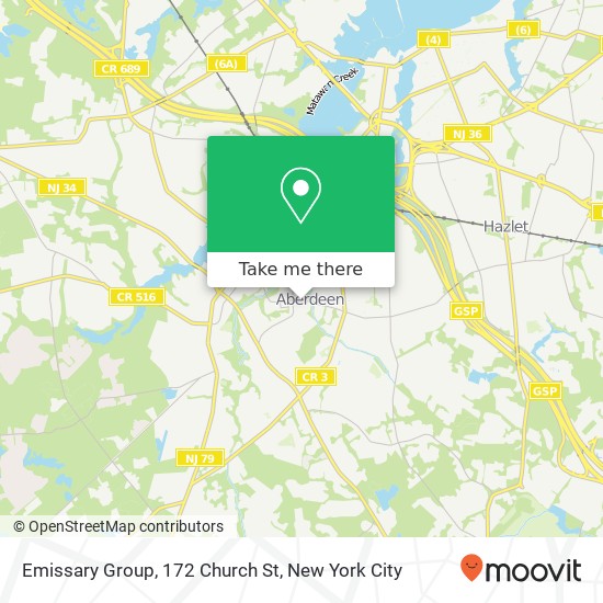 Emissary Group, 172 Church St map