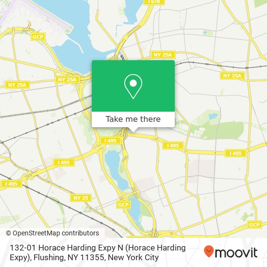 Mapa de 132-01 Horace Harding Expy N (Horace Harding Expy), Flushing, NY 11355