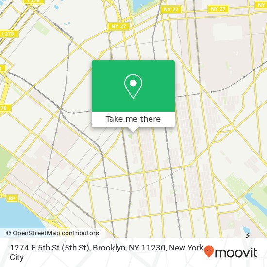 1274 E 5th St (5th St), Brooklyn, NY 11230 map