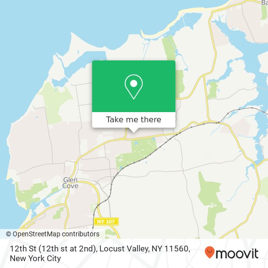 Mapa de 12th St (12th st at 2nd), Locust Valley, NY 11560