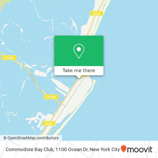 Mapa de Commodore Bay Club, 1100 Ocean Dr