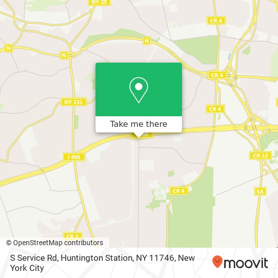 Mapa de S Service Rd, Huntington Station, NY 11746