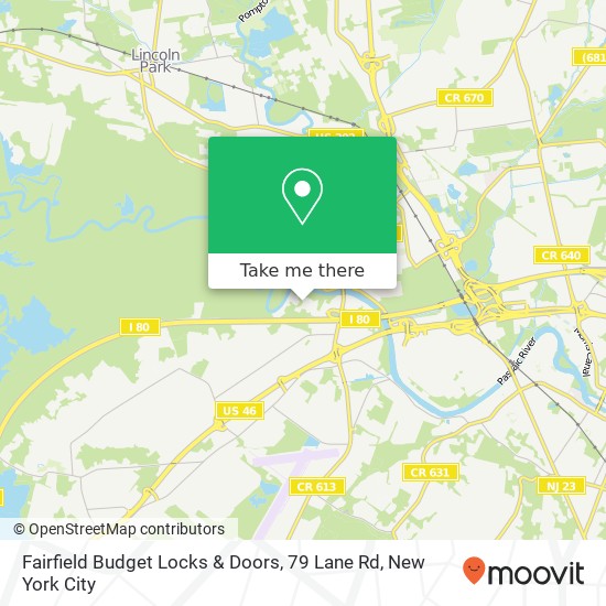 Mapa de Fairfield Budget Locks & Doors, 79 Lane Rd