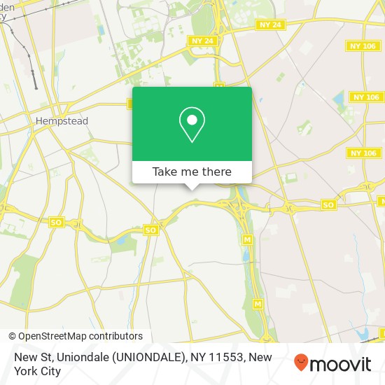 Mapa de New St, Uniondale (UNIONDALE), NY 11553