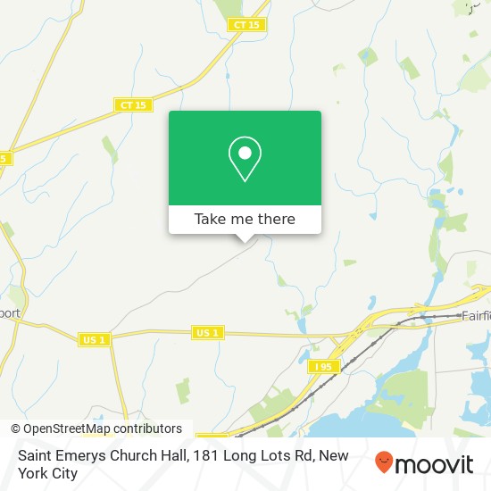 Mapa de Saint Emerys Church Hall, 181 Long Lots Rd