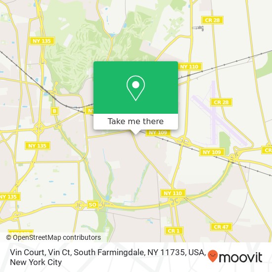 Mapa de Vin Court, Vin Ct, South Farmingdale, NY 11735, USA