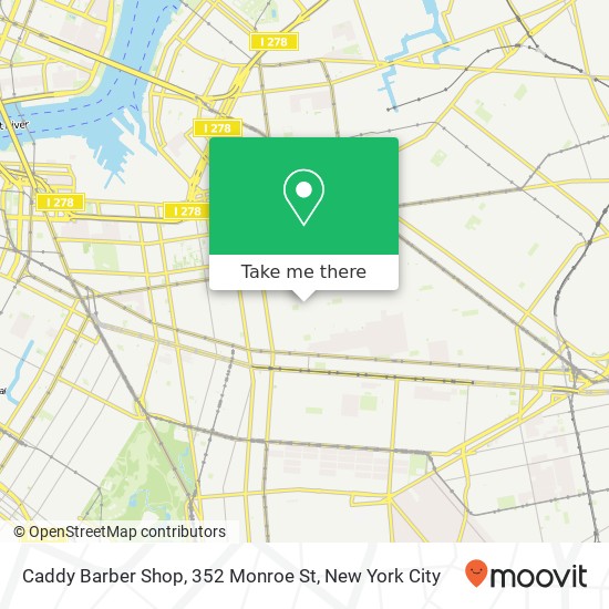 Mapa de Caddy Barber Shop, 352 Monroe St