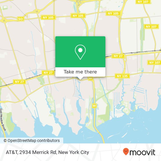 Mapa de AT&T, 2934 Merrick Rd