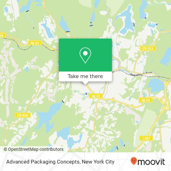 Mapa de Advanced Packaging Concepts, 1403 State RT 23