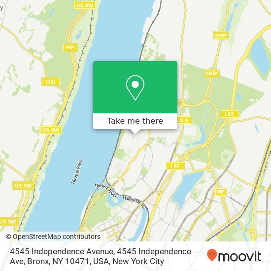 4545 Independence Avenue, 4545 Independence Ave, Bronx, NY 10471, USA map