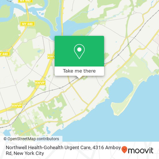 Mapa de Northwell Health-Gohealth Urgent Care, 4316 Amboy Rd