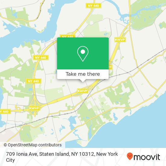 Mapa de 709 Ionia Ave, Staten Island, NY 10312