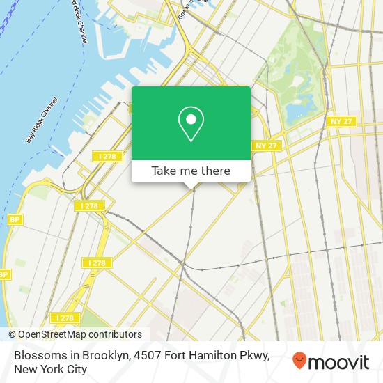 Blossoms in Brooklyn, 4507 Fort Hamilton Pkwy map