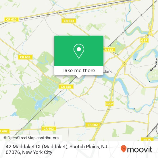 Mapa de 42 Maddaket Ct (Maddaket), Scotch Plains, NJ 07076