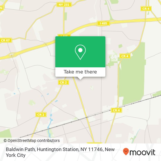 Mapa de Baldwin Path, Huntington Station, NY 11746
