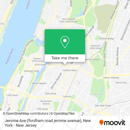 Jerome Ave (fordham road jerome avenue) map