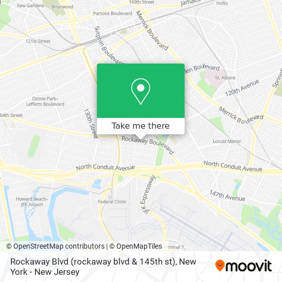 Mapa de Rockaway Blvd (rockaway blvd & 145th st)