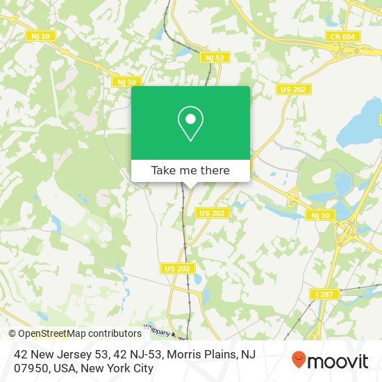 Mapa de 42 New Jersey 53, 42 NJ-53, Morris Plains, NJ 07950, USA