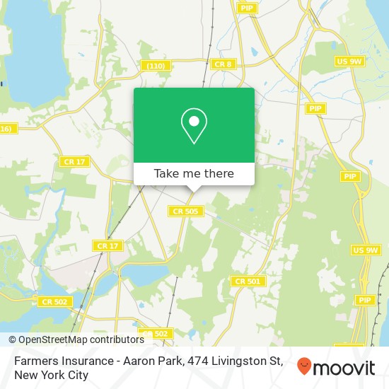Farmers Insurance - Aaron Park, 474 Livingston St map