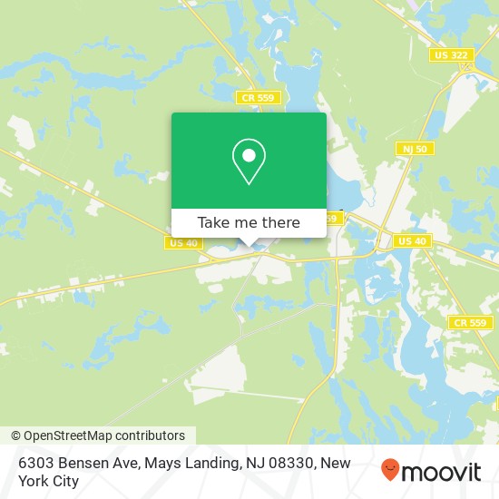 6303 Bensen Ave, Mays Landing, NJ 08330 map