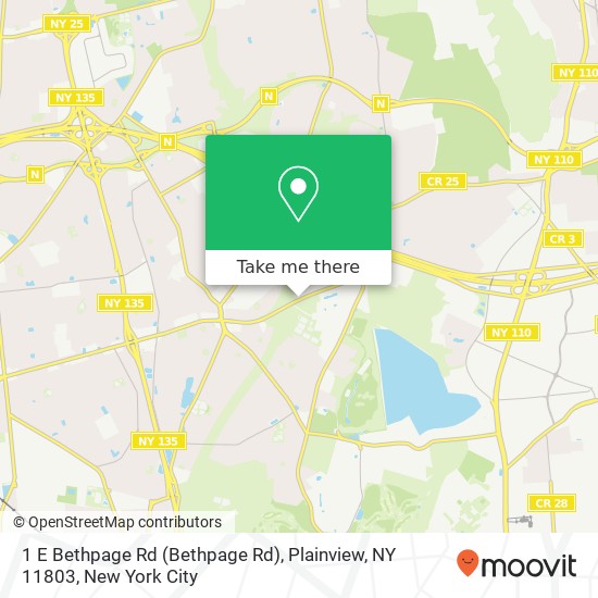 Mapa de 1 E Bethpage Rd (Bethpage Rd), Plainview, NY 11803