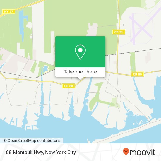 Mapa de 68 Montauk Hwy, Westhampton (WEST HAMPTON), NY 11977