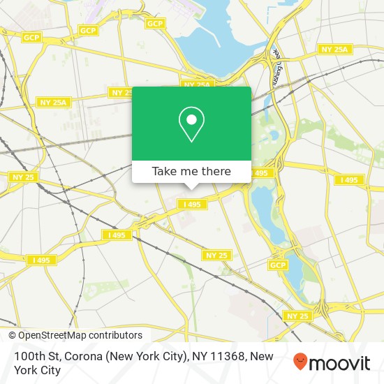 100th St, Corona (New York City), NY 11368 map