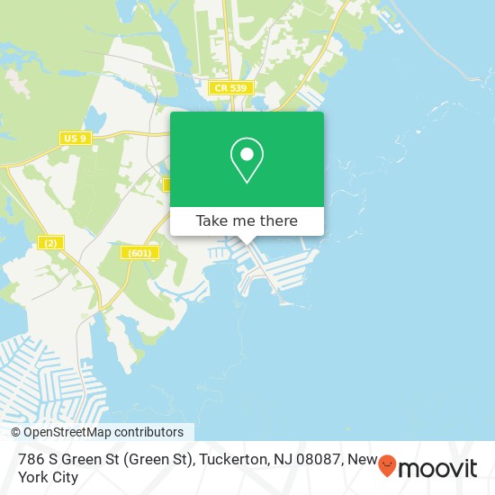 Mapa de 786 S Green St (Green St), Tuckerton, NJ 08087