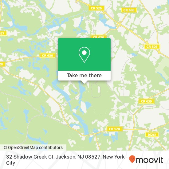 Mapa de 32 Shadow Creek Ct, Jackson, NJ 08527