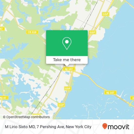 Mapa de M Lirio Sixto MD, 7 Pershing Ave
