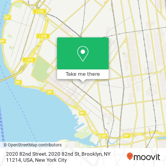 2020 82nd Street, 2020 82nd St, Brooklyn, NY 11214, USA map