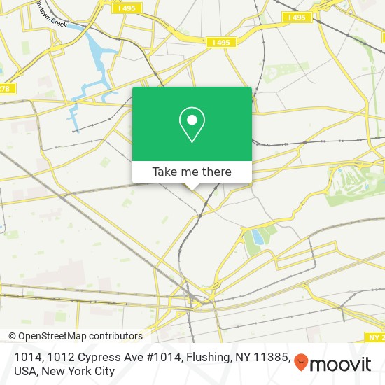Mapa de 1014, 1012 Cypress Ave #1014, Flushing, NY 11385, USA