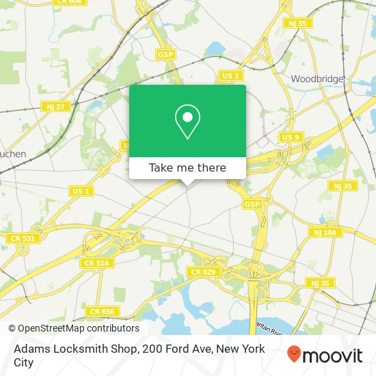Mapa de Adams Locksmith Shop, 200 Ford Ave