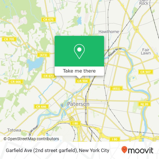 Mapa de Garfield Ave (2nd street garfield), Paterson, NJ 07522
