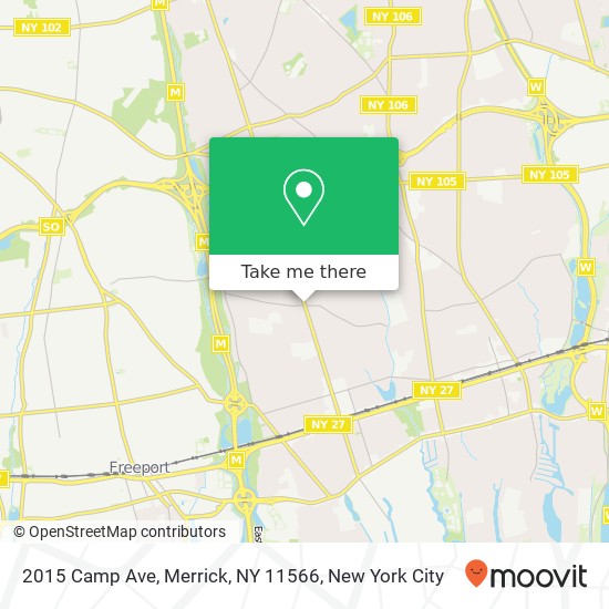 Mapa de 2015 Camp Ave, Merrick, NY 11566