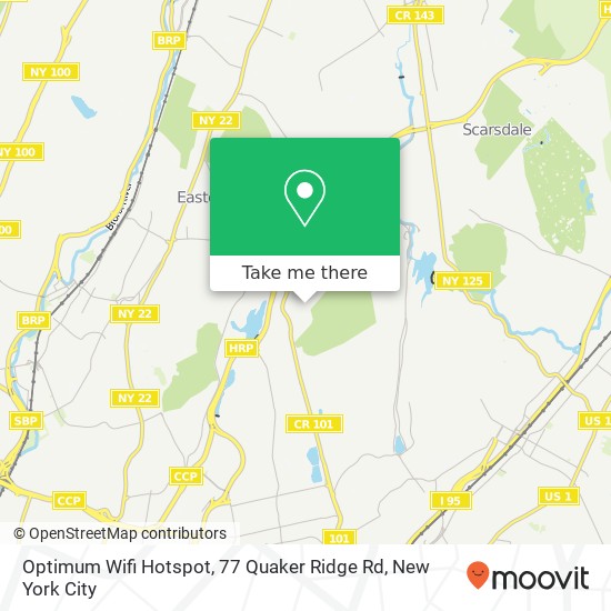 Mapa de Optimum Wifi Hotspot, 77 Quaker Ridge Rd