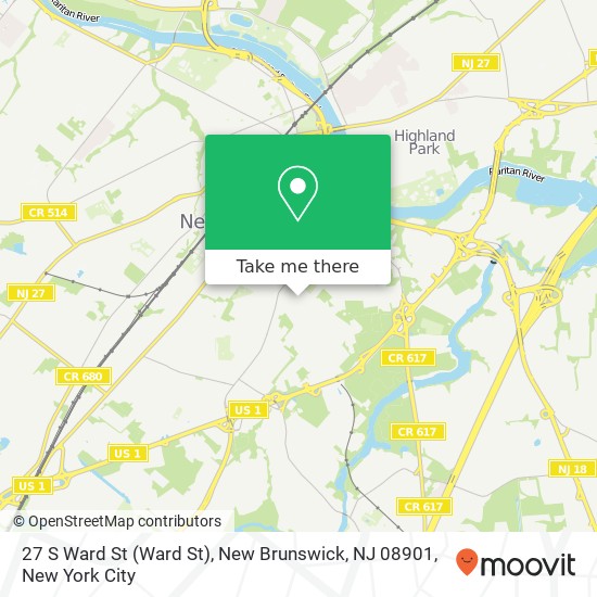 27 S Ward St (Ward St), New Brunswick, NJ 08901 map