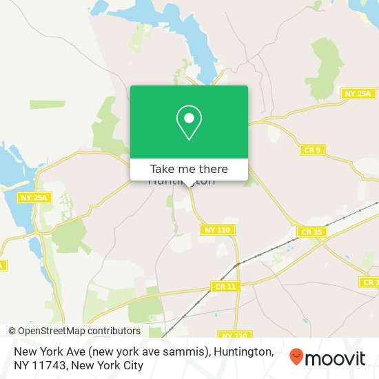 Mapa de New York Ave (new york ave sammis), Huntington, NY 11743