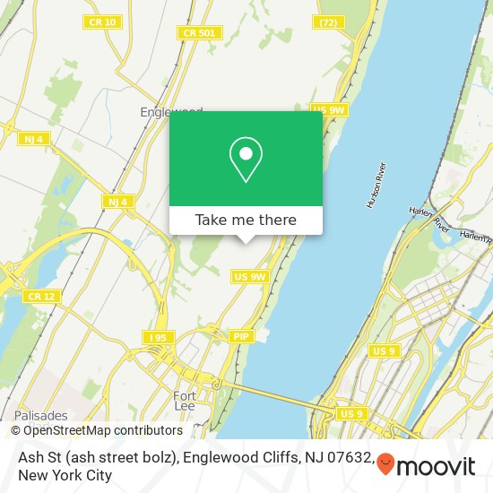 Mapa de Ash St (ash street bolz), Englewood Cliffs, NJ 07632