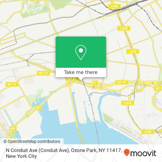 Mapa de N Conduit Ave (Conduit Ave), Ozone Park, NY 11417