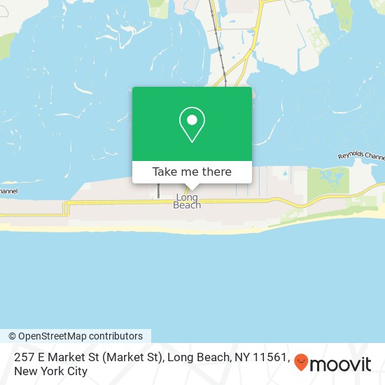 Mapa de 257 E Market St (Market St), Long Beach, NY 11561