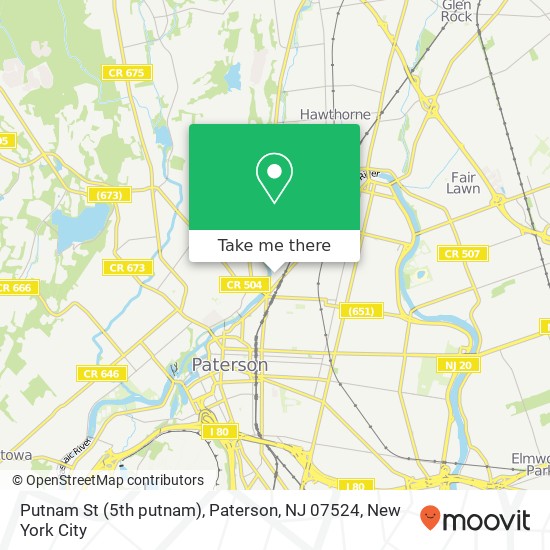 Putnam St (5th putnam), Paterson, NJ 07524 map