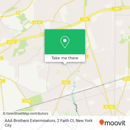 AAA Brothers Exterminators, 2 Faith Ct map
